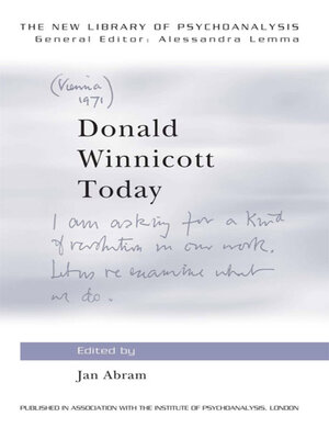 cover image of Donald Winnicott Today